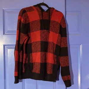 Men’s American Eagle Plaid Hoodie (Size M Tall)